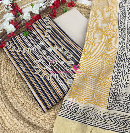 Unstitched Cotton Salwar Material  | VVUSM034
