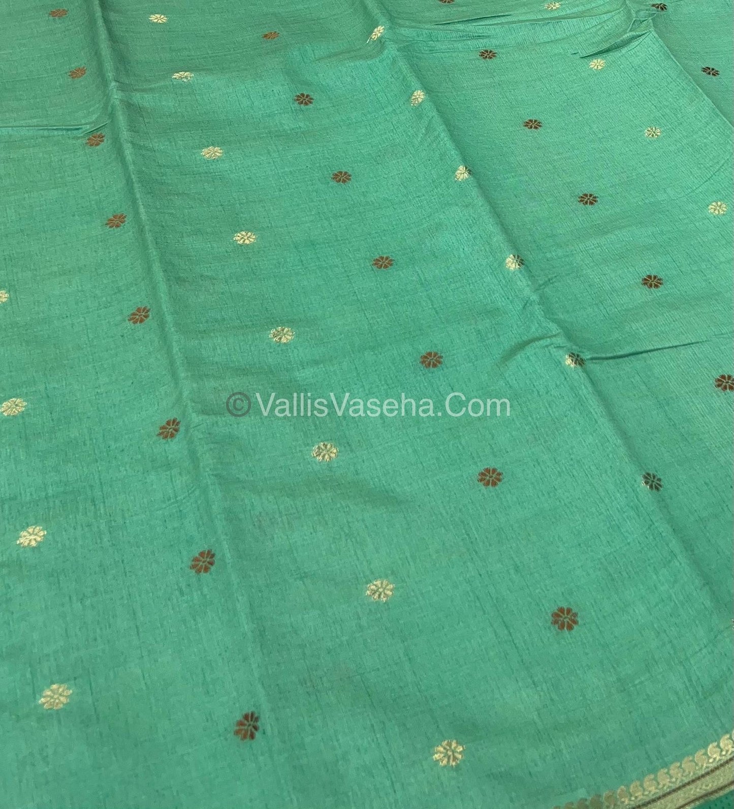 Semi Tussar Silk Saree - Pastel Green shade - VVSTS011