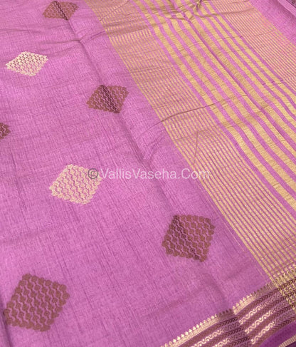 Semi Tussar Silk Saree -  Onion Pink   Shade - VVSTS016