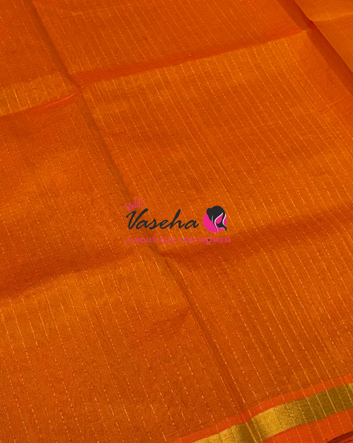 Pure Silk Cotton Sarees - Orange Shade - VVPSC015
