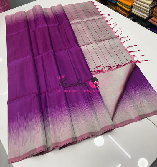 Pure Soft Silk Saree /Jute Duppion Silk - VVPJS001