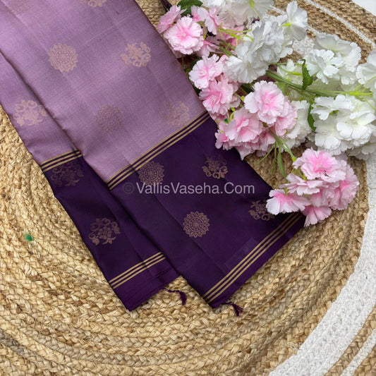 Half Mix - Pure Soft Silk Saree - Long Retta Petta Border with Butta - VVPSS050