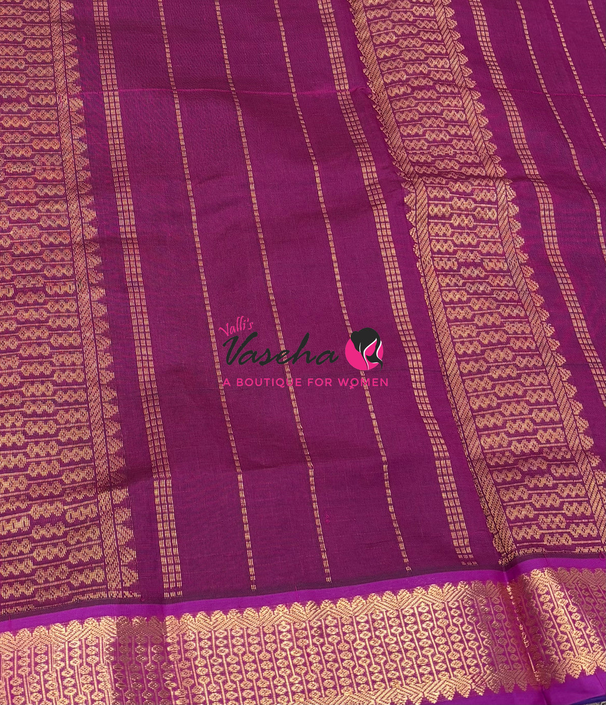 Semi Silk Cotton Saree - Checks Pattern - VVSSC019