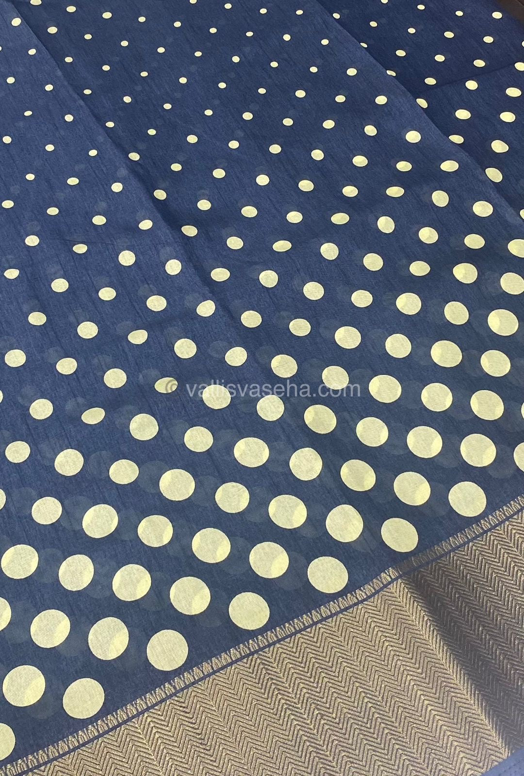 Semi Dola Silk - Polka Dots - Grey Shade - VVSDS003