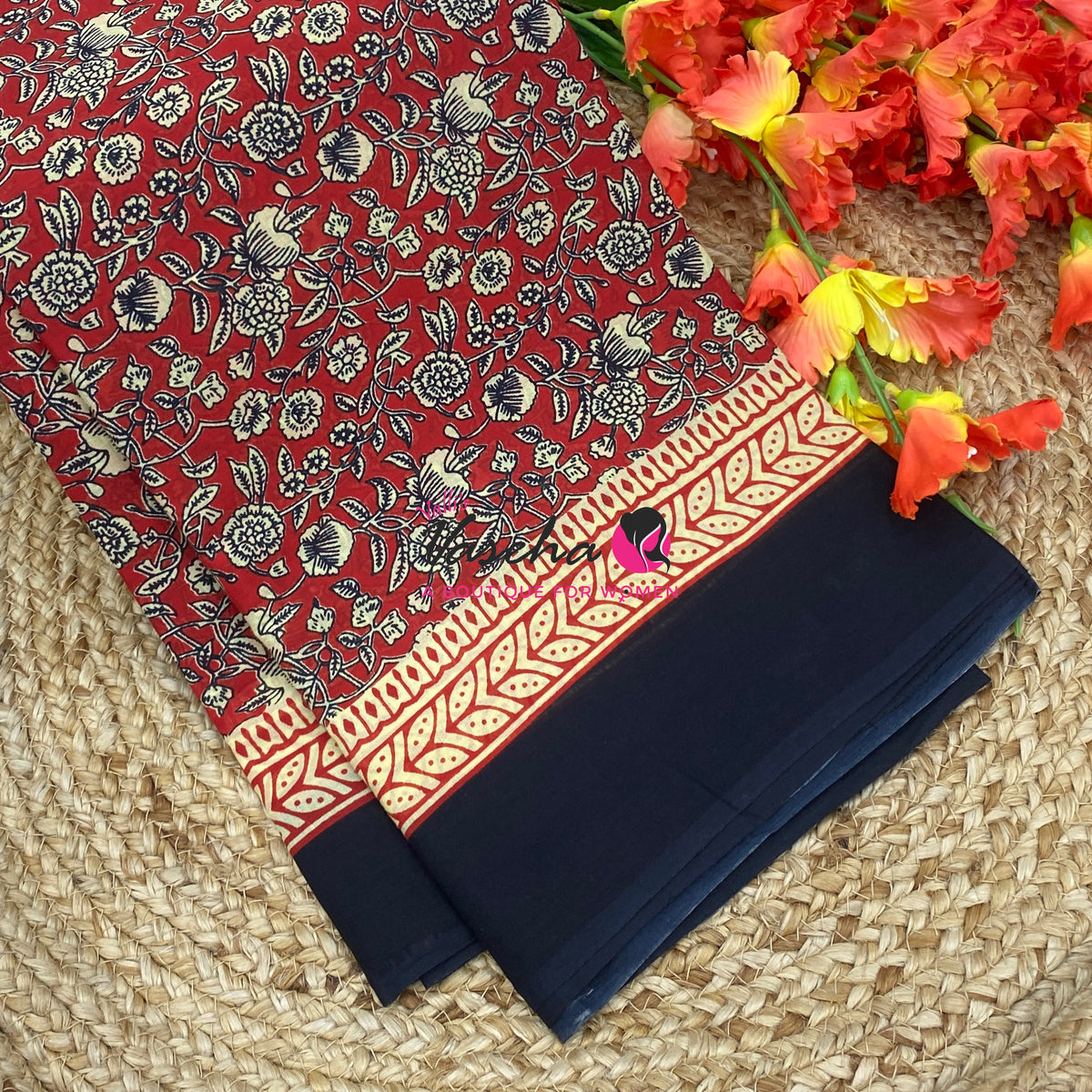Pure Soft Mul Mul Cotton Sarees - Hand Block Prints - VVMMC011