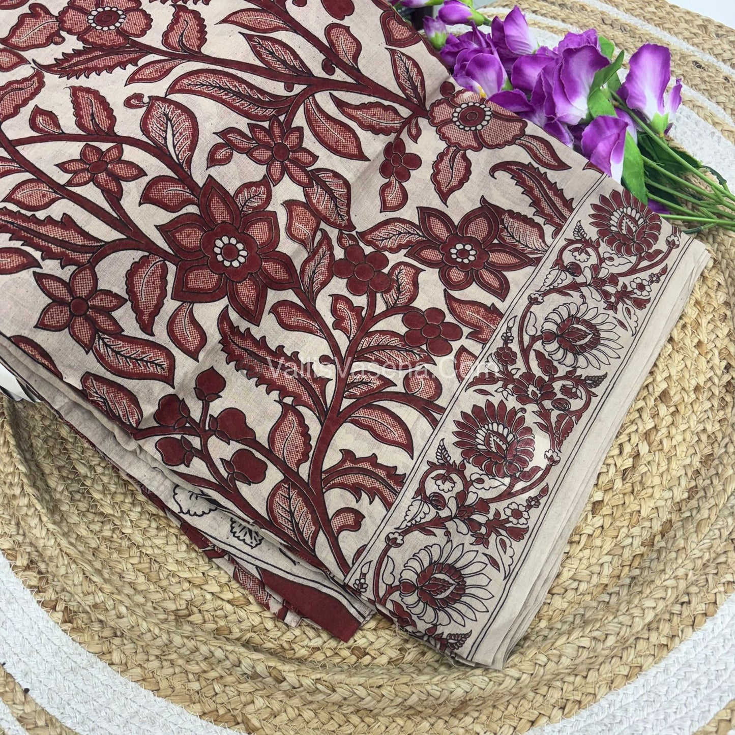 Pure Kalamkari Cotton Saree - VVPKC002