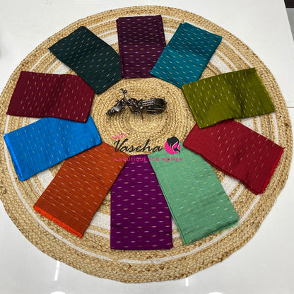 Blouse Bit - Pack Of 10pcs - Assorted-  Semi Raw Silk  - 1 mtr - VVBB006
