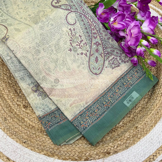 Semi Chanderi Saree - Digital Printed - VVSCD001