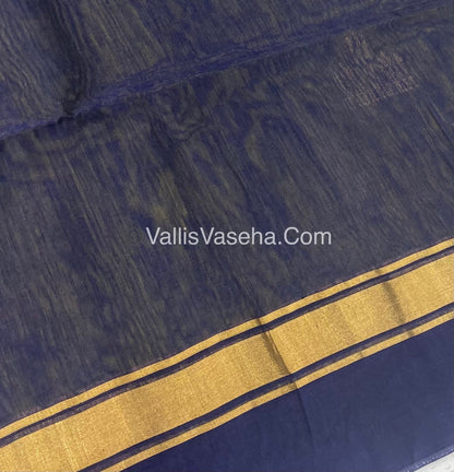 Kora Silk Saree - SICO -  Green With Blue Shade  - VVKS002