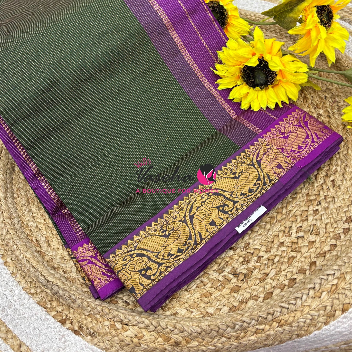 9 Yards |Semi Silk Cotton Saree | Vairavoosi  Design | VV9YSS001