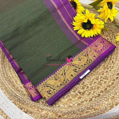 9 Yards |Semi Silk Cotton Saree | Vairavoosi  Design | VV9YSS001