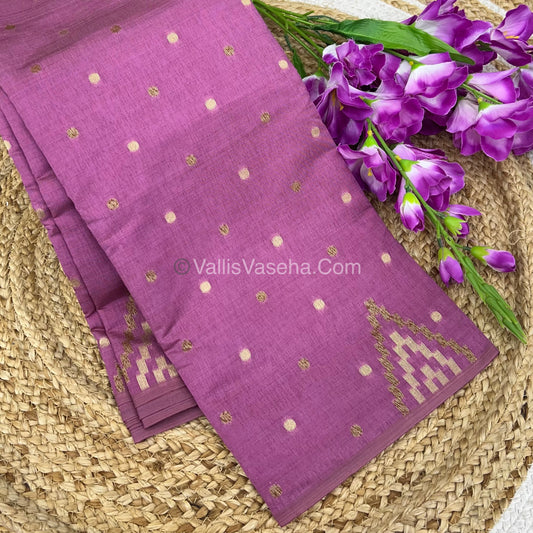 Cherry Tussar - Semi Tussar Silk - Onion Pink Shade - VVSTS009