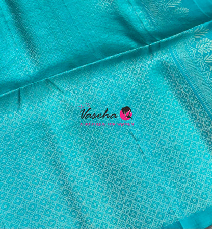 Pure Soft Silk Saree - Purple & Blue Shade - VVPSS055