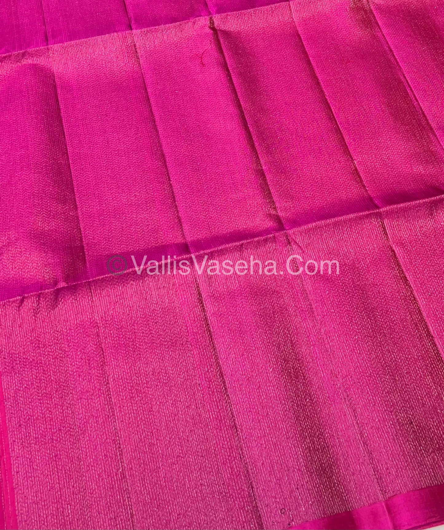Pure Soft Silk Saree - Antique Zari - Border Less - Pink - VVPSS037