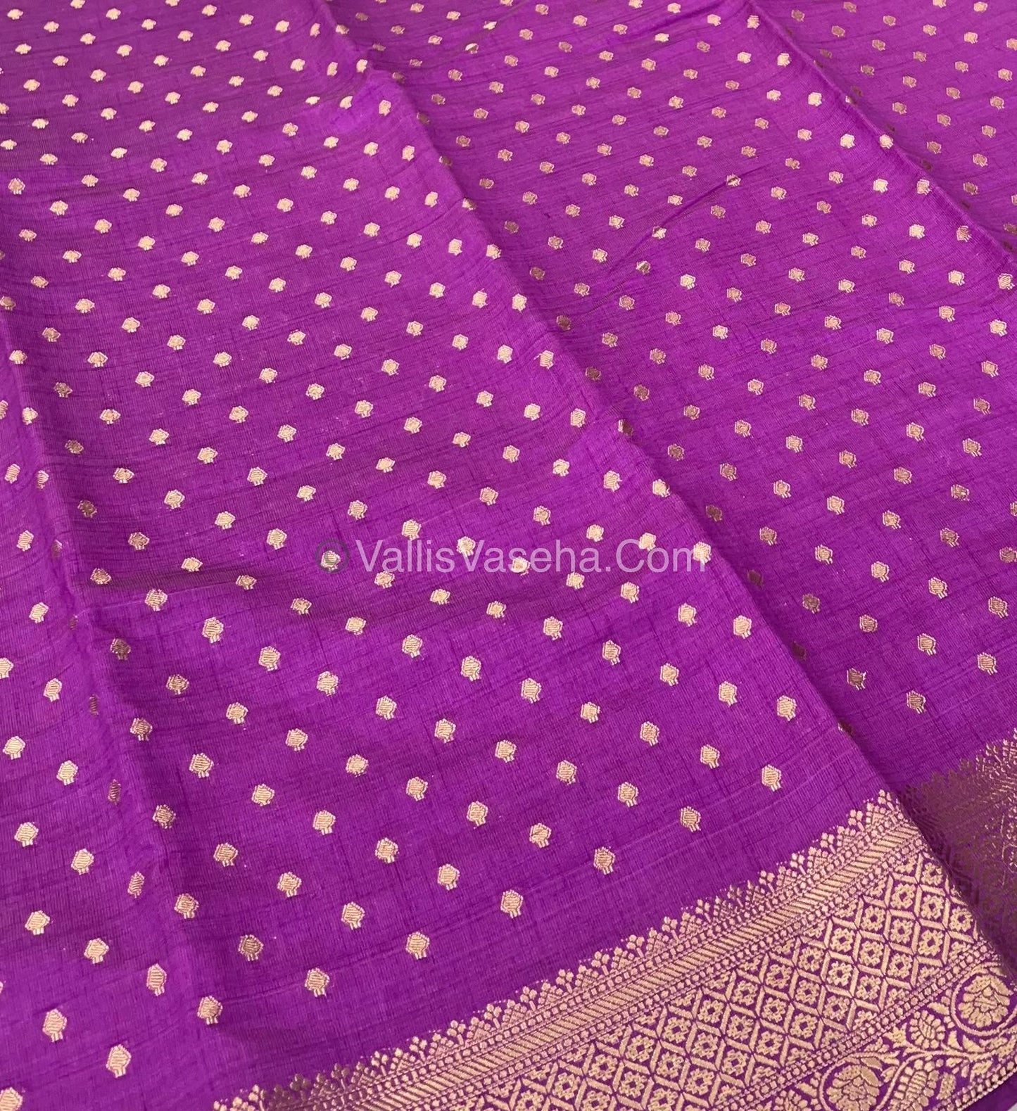 Semi Tussar Silk  - Purple Shade  - VVSTS014