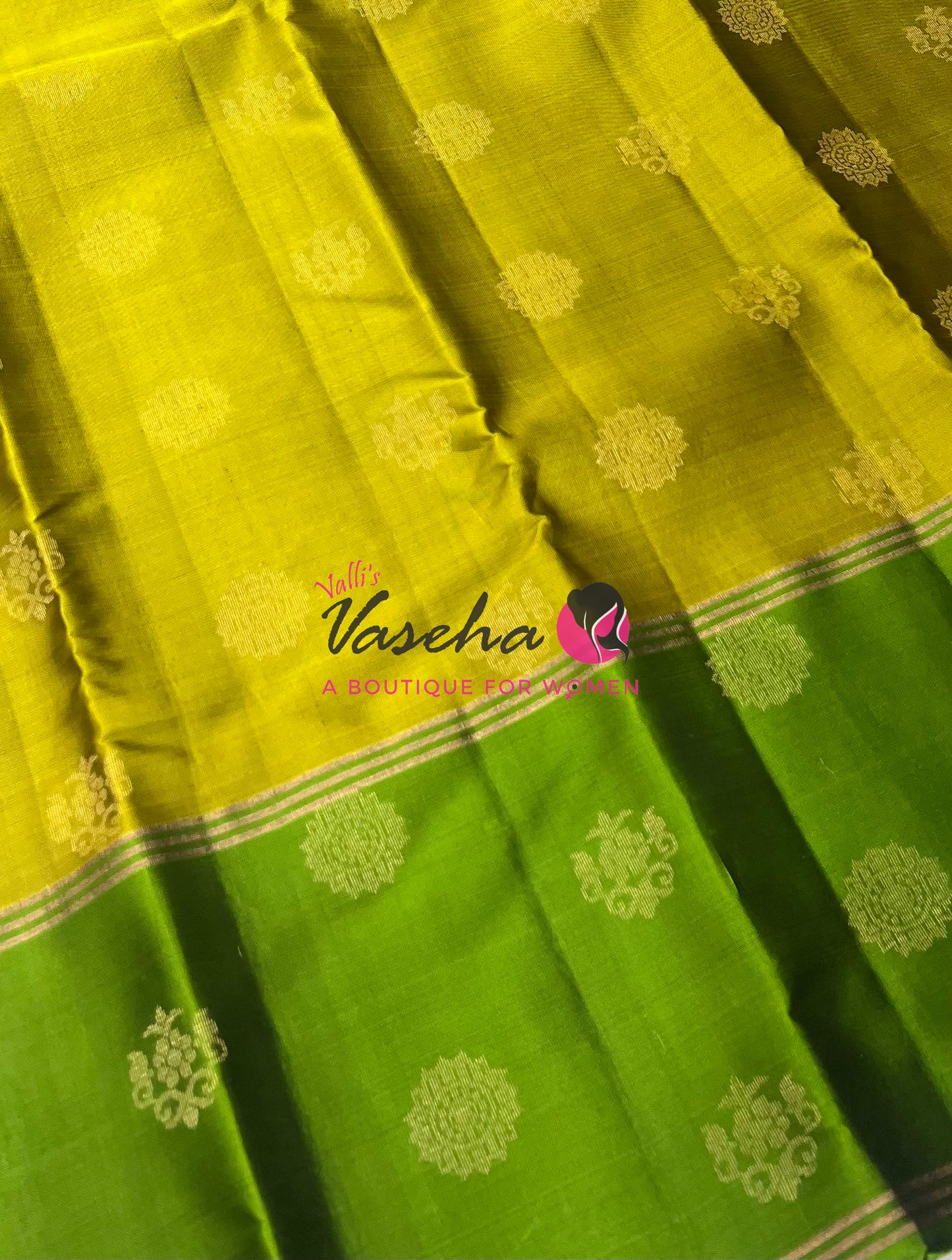 Half Mix - Pure Soft Silk Saree - Long Retta Petta Border with Butta - VVPSS084