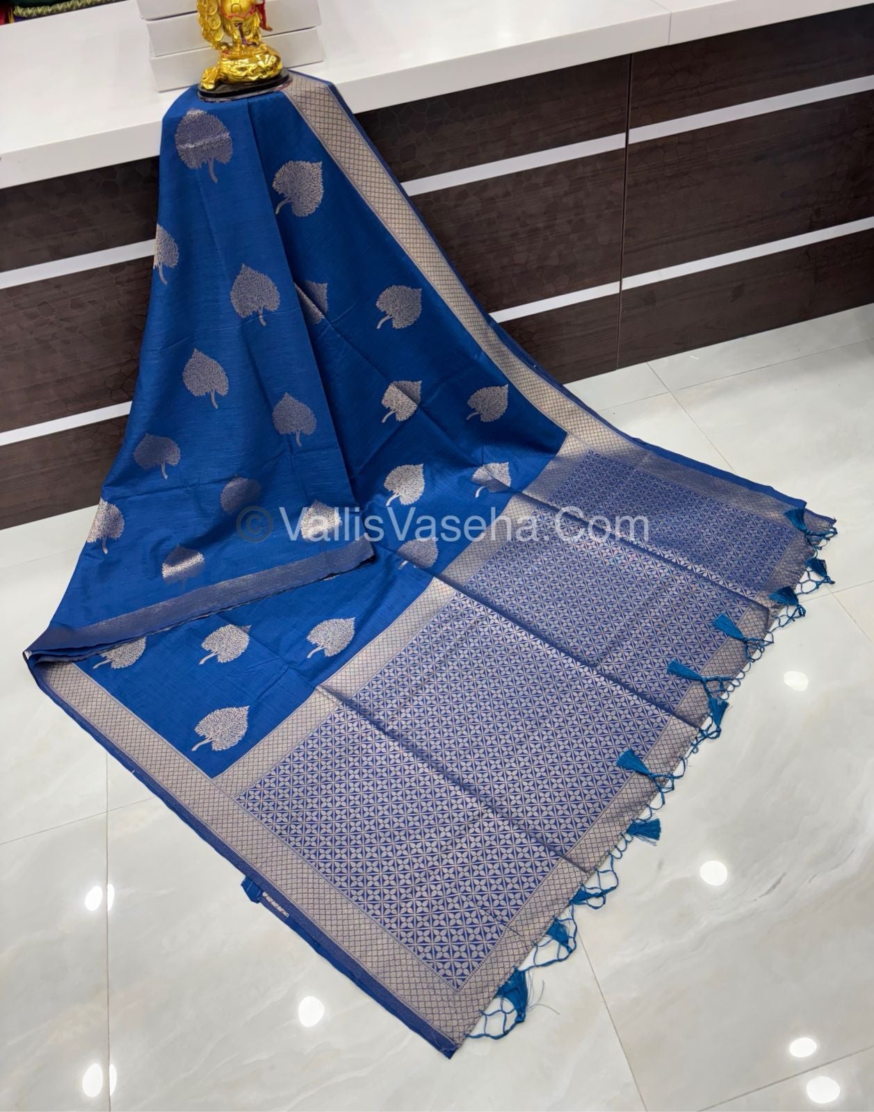 Banarasi - Heritage Silk - Semi Kathan Silk -  Blue Shade - VVBHS007