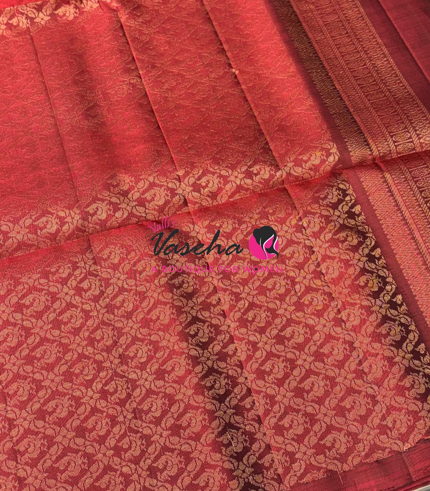 Pure Soft Silk Saree  - Border Less  - Maroon Shade - VVPSS100