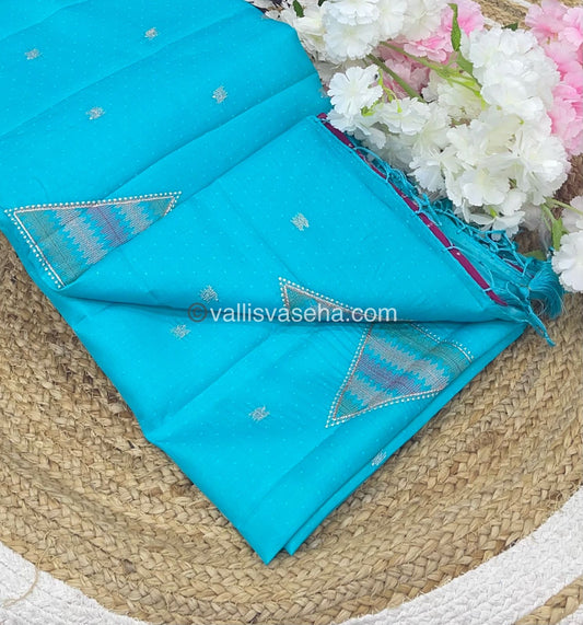 Pre Booking [4-6 weeks]| Butter Silk - Blue & Pink Combo - VVBS001