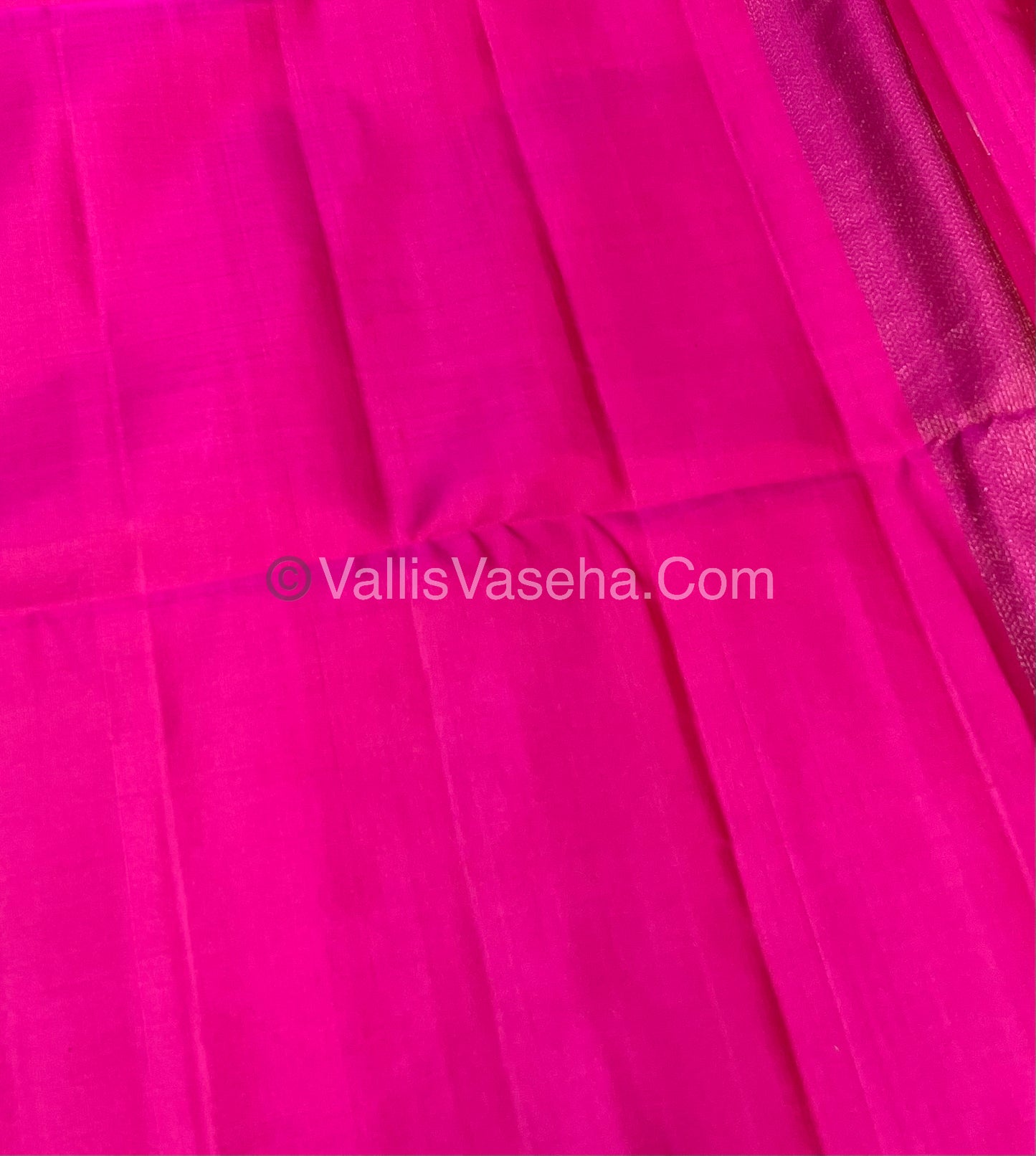 Pure Soft Silk Saree - Antique Zari - Border Less - Pink - VVPSS037