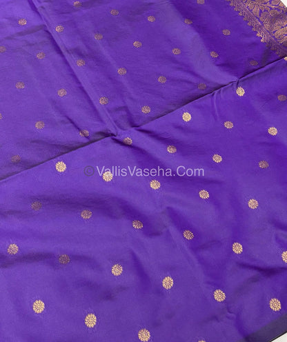 Semi Soft Silk - Kolam Design - Violet Shade -VVSSS029
