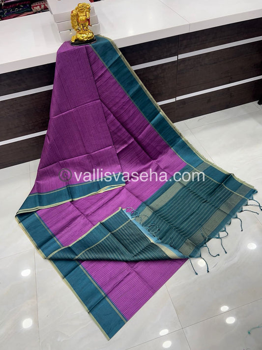 Semi Tussar Silk - Vairavoosi Design - VVSTS037