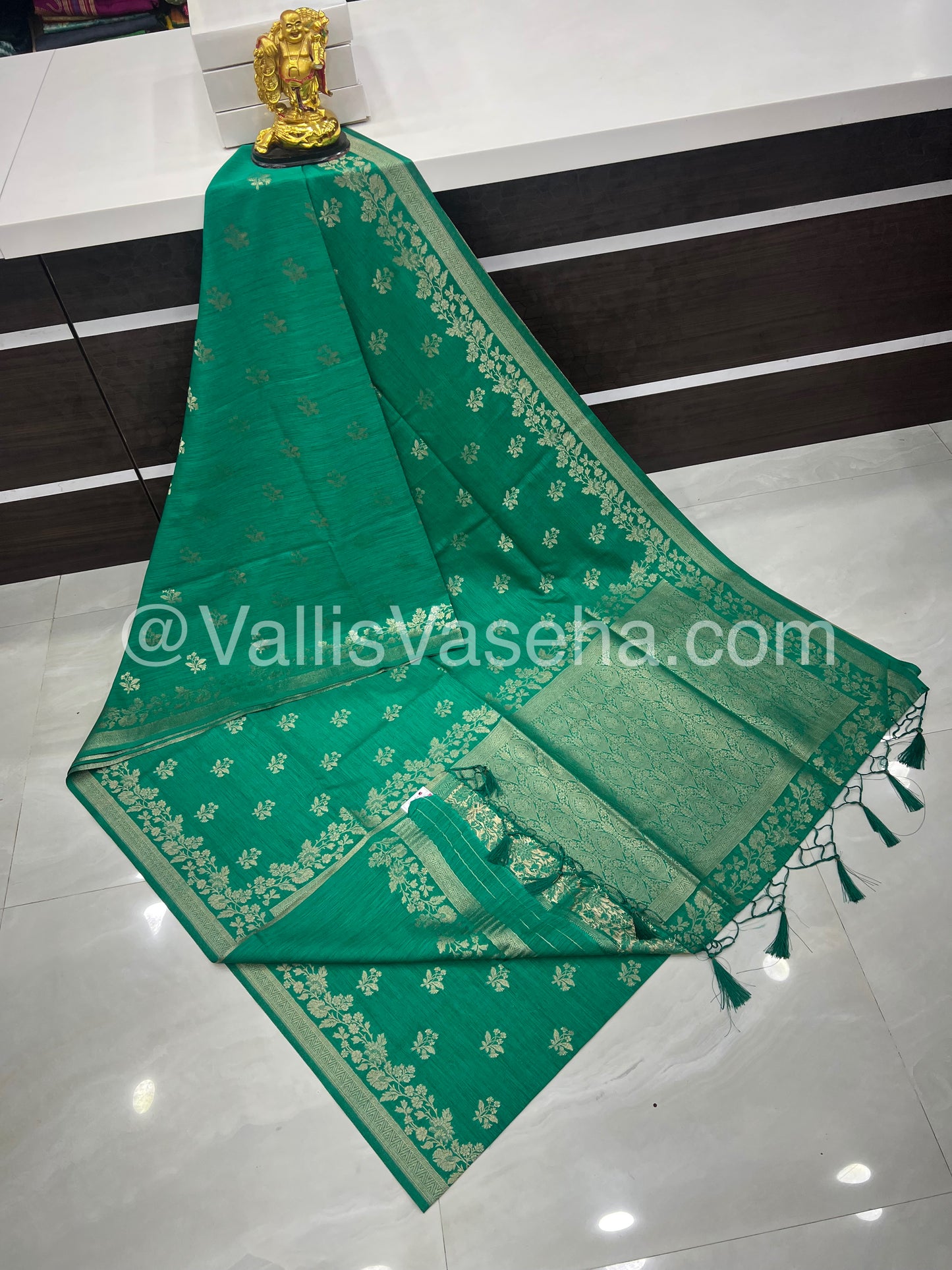 Banarasi - Heritage Silk - Semi Kathan Silk - Green Shade - VVBHS008