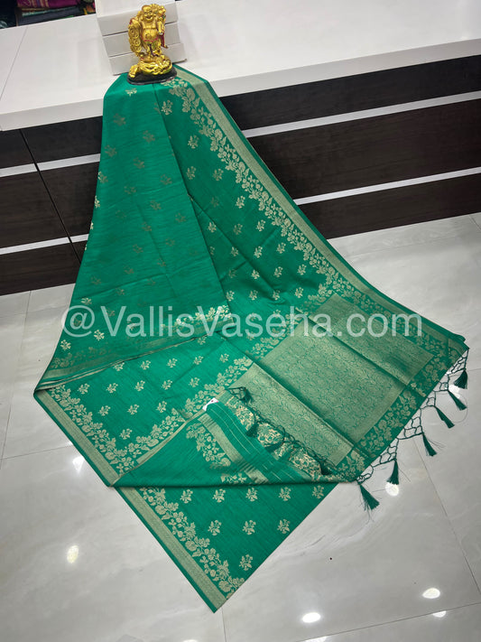 Banarasi - Heritage Silk - Semi Kathan Silk - Green Shade - VVBHS008