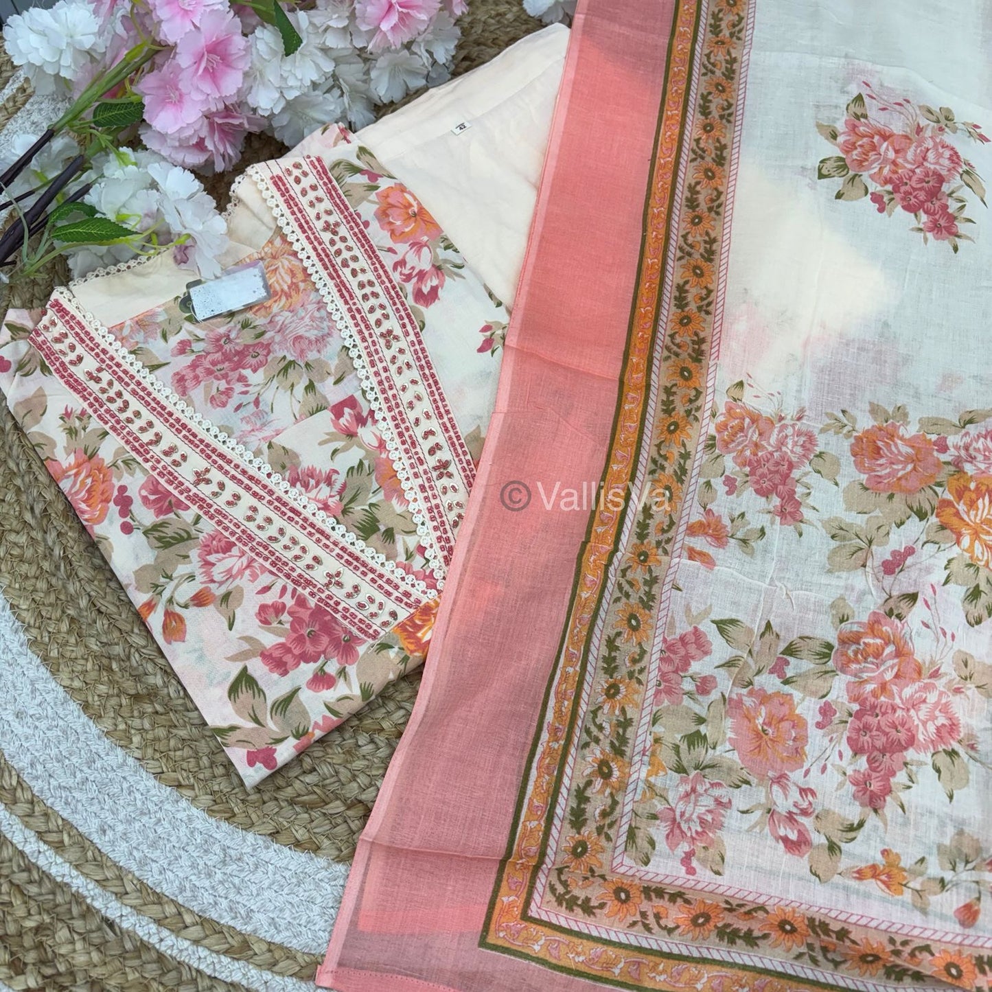 Readymade 3pc Set - Thread Embroidered - VVRMS005