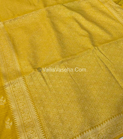 Banarasi - Heritage Silk - Semi Kathan Silk - Yellow Shade - VVBHS003