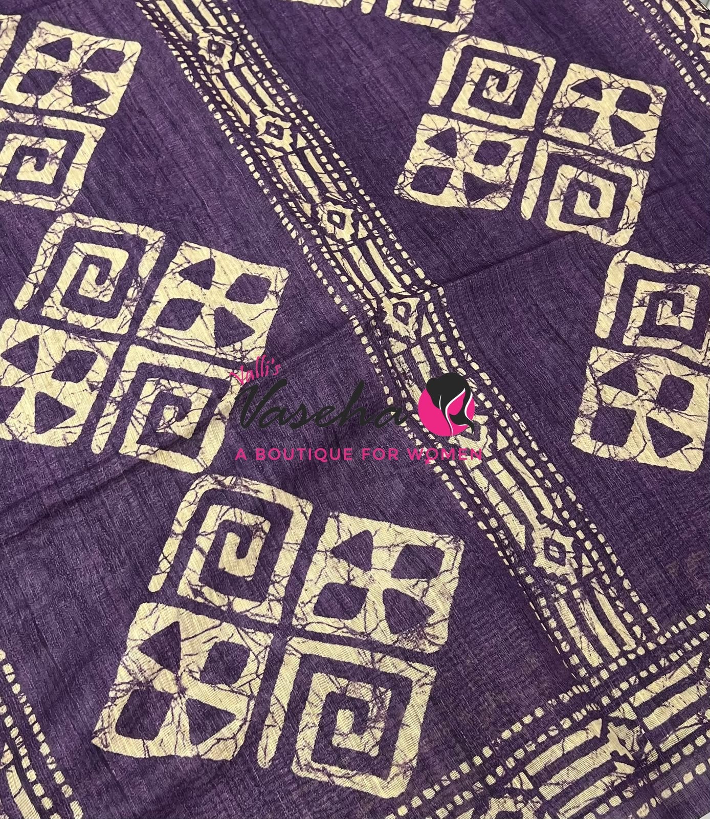 Art Tussar / Art Silk - Purple Shade - VVATS002