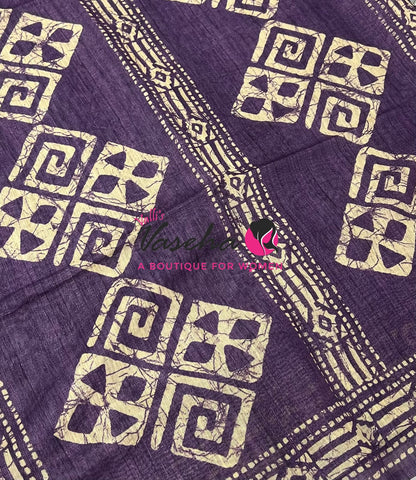 Art Tussar / Art Silk - Purple Shade - VVATS002
