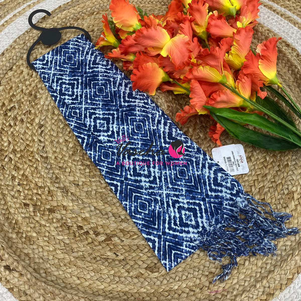 Stoles & Dupattas - Indigo Blue print - VVSD001
