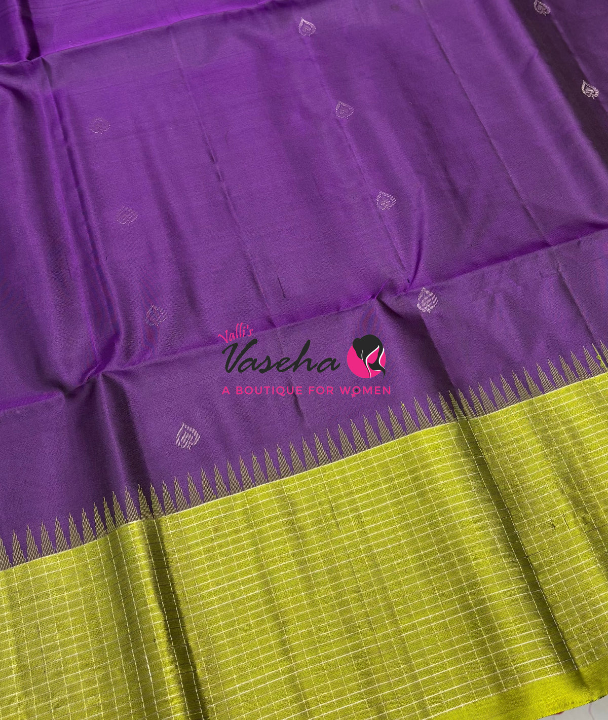 Pure Soft Silk Saree - Purple & Green Shade - VVPSS117