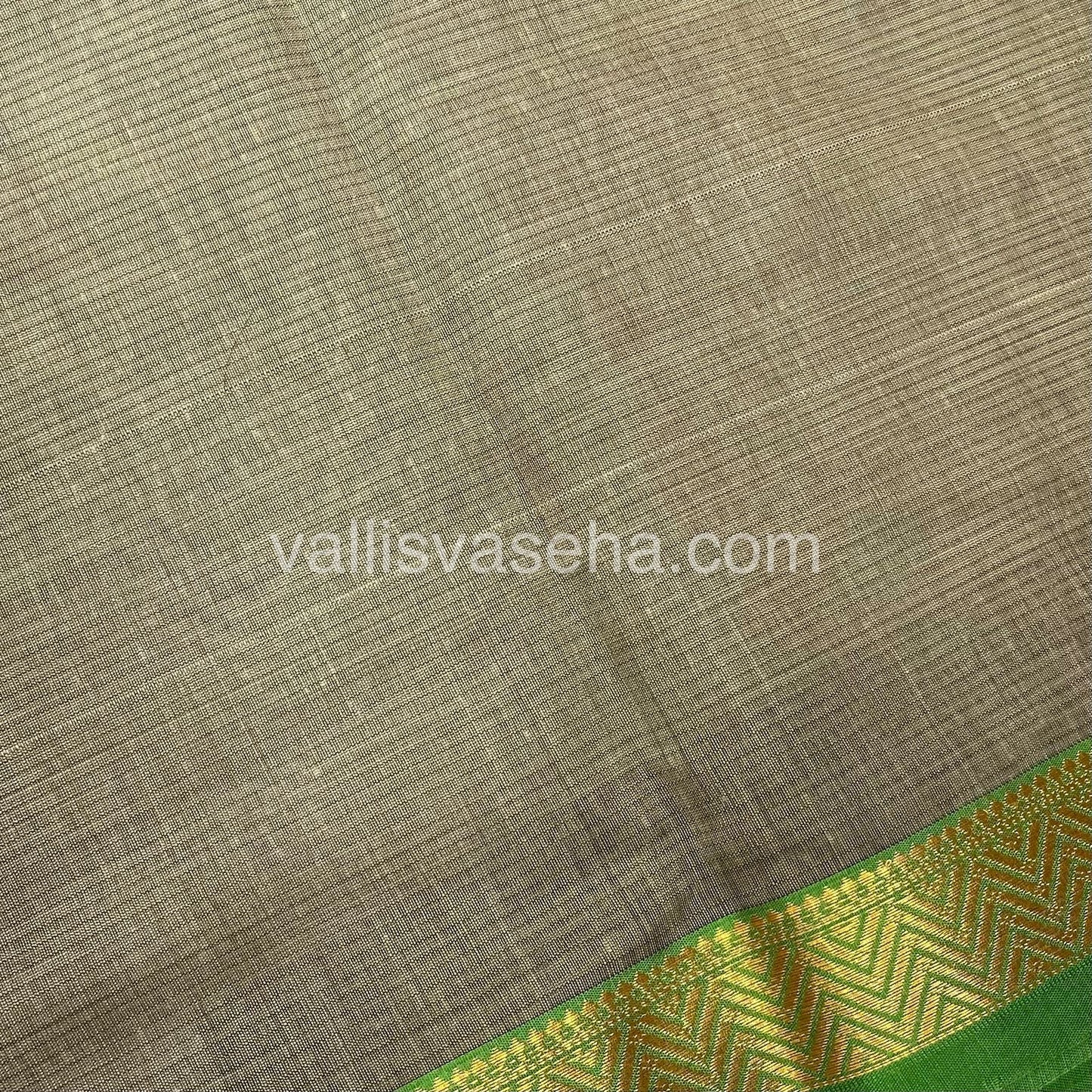Fancy Mixed Cotton - chikku With Green Shade - VVFMC005