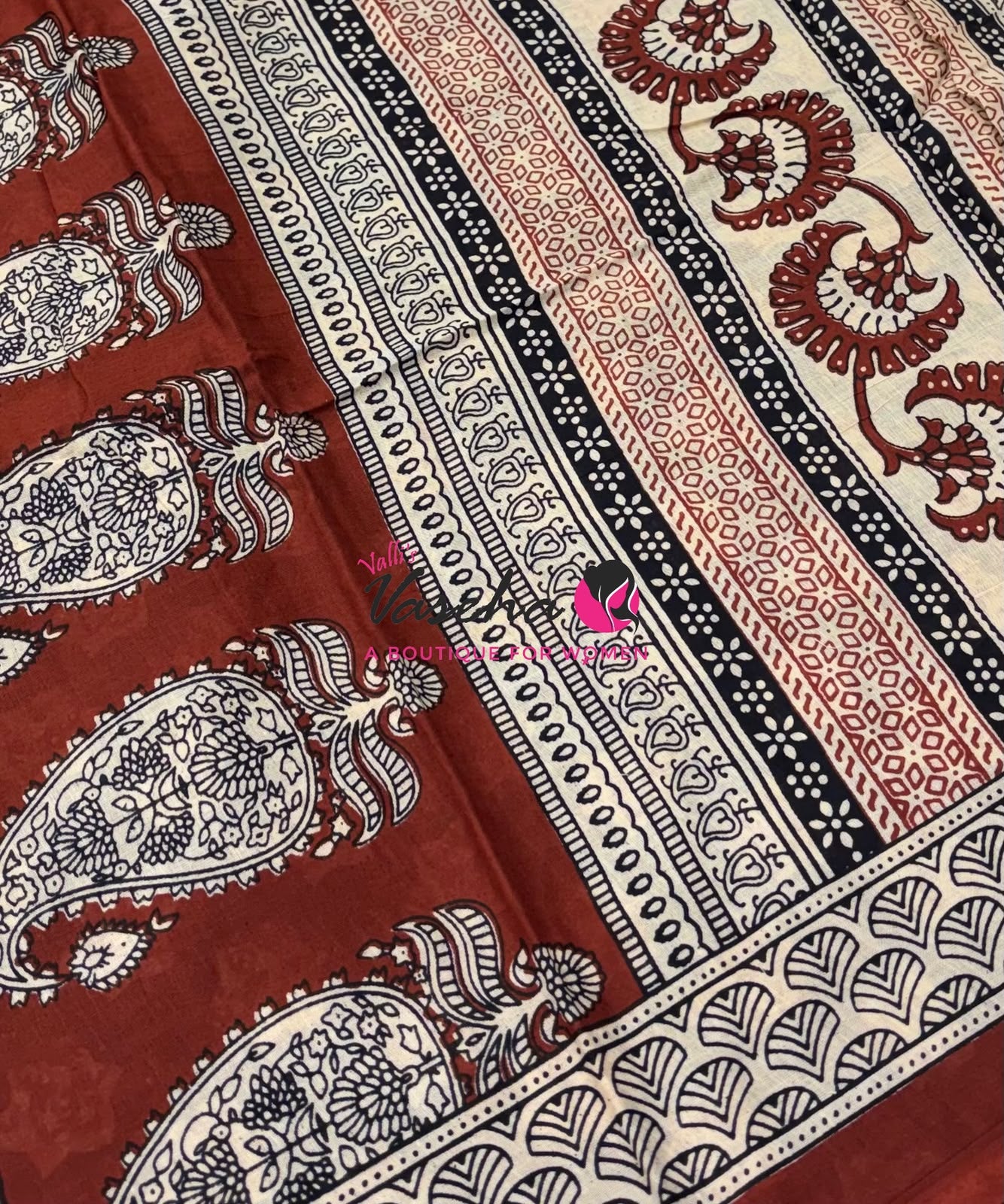 Pure Soft Mul Mul Cotton Sarees - Hand Block Prints - VVMMC011
