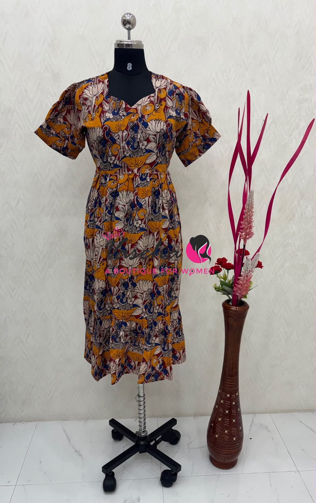Ready Made - Kalamkari Frock  - VVRKF003