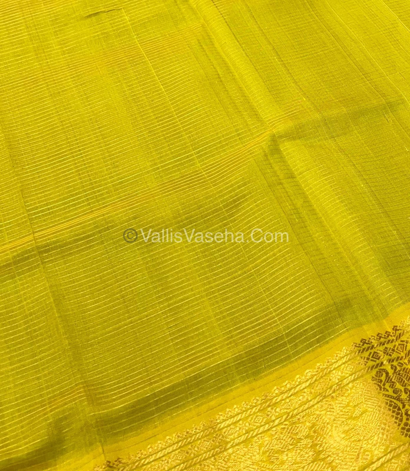 Pure Silk Cotton Sarees - Vairavoosi Lines - Brown & Yellow- VVPSC005