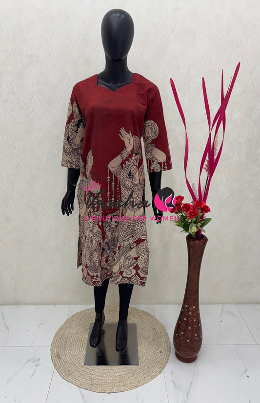 Ready Made - Kalamkari Kurti - VVRKK001