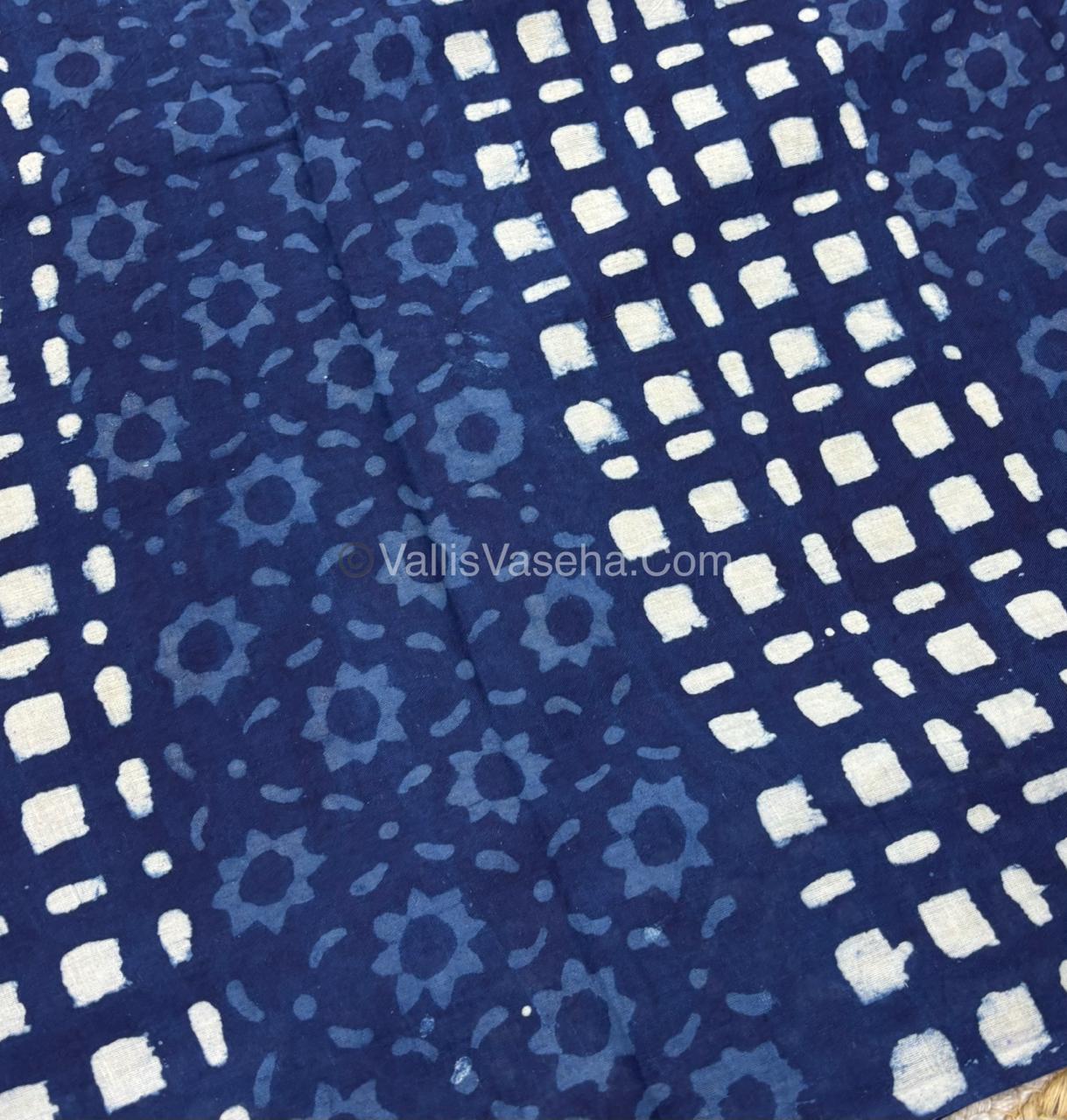 Pure Soft Mul Mul Cotton Sarees - Hand Block Prints - VVMMC006