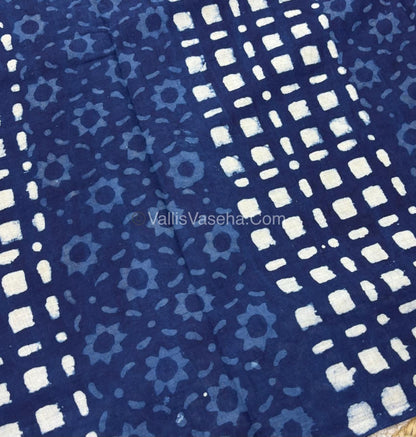 Pure Soft Mul Mul Cotton Sarees - Hand Block Prints - VVMMC006