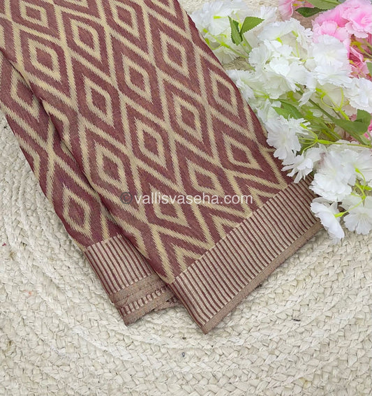 Semi Tussar Silk - Maroon Shade - VVSTS004