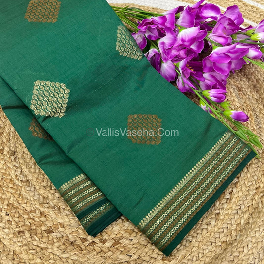 Semi Tussar Silk Saree - Green  Shade - VVSTS016