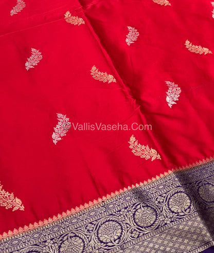 Premium Viscose Saree - Red & Purple Shade - VVPV001
