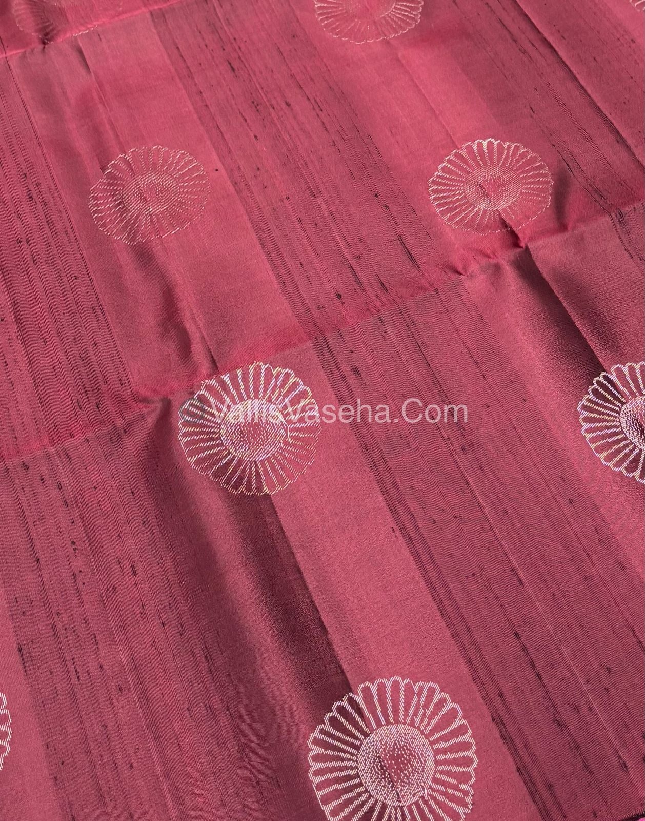 Pure Soft Silk Saree - Dupion Weaving - Wine  & Lemon Green Shade - VVPSS065