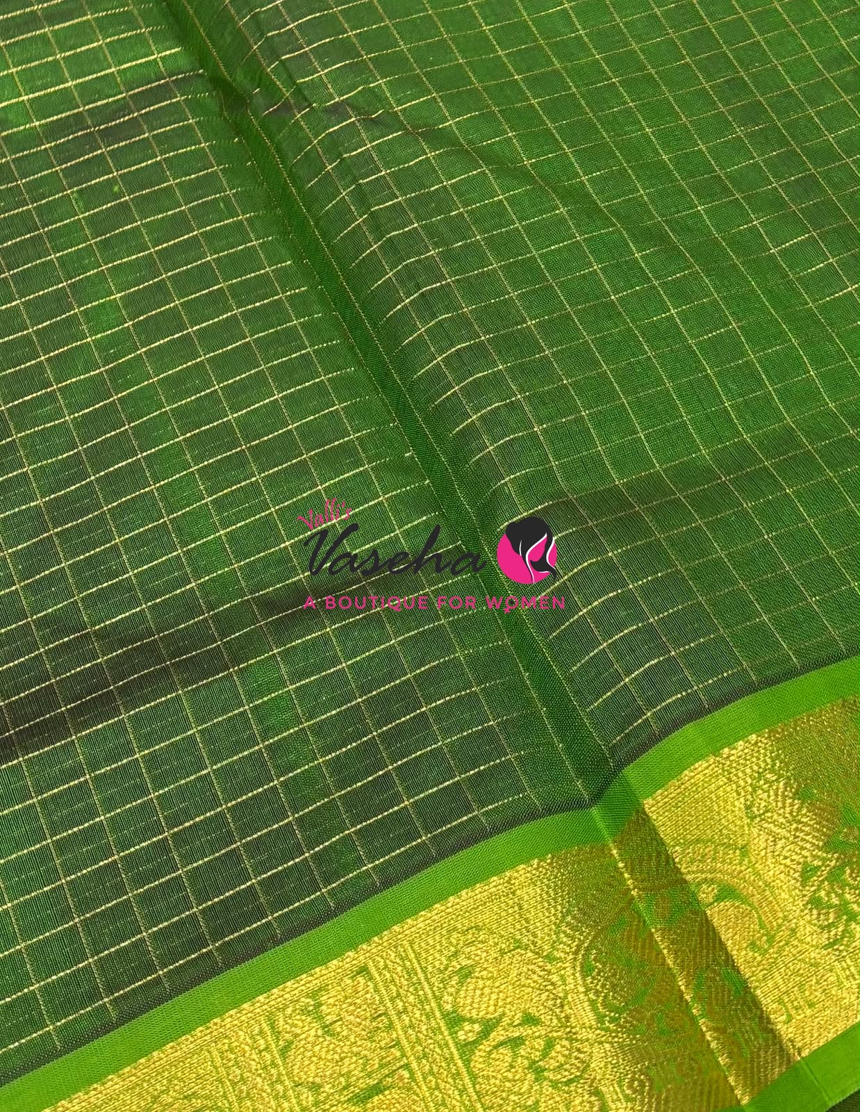 Pure Silk Cotton Saree - Zari Checks - VVCSC001