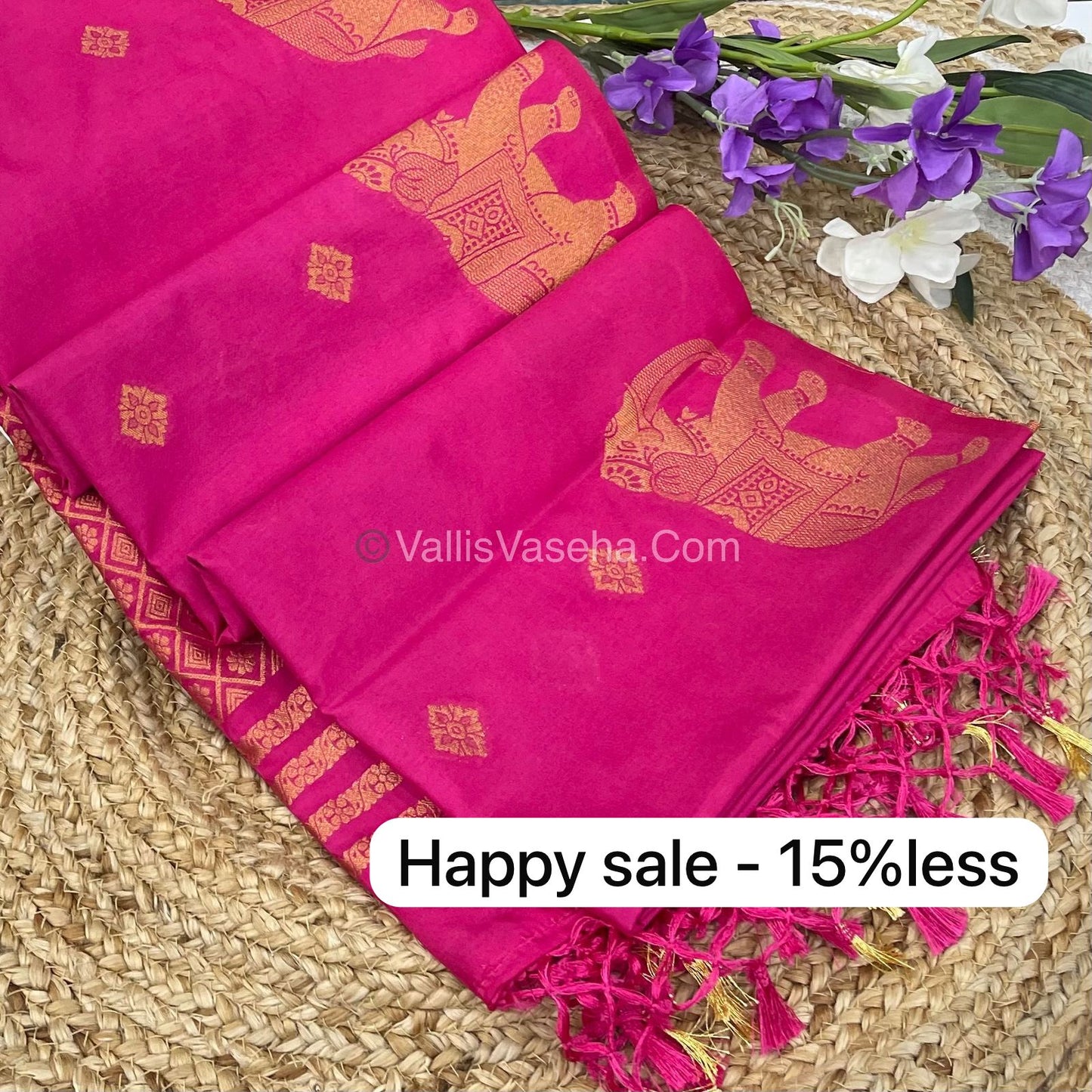 Mulberry Semi Silk - Rani pink  Shade - VVMSS001