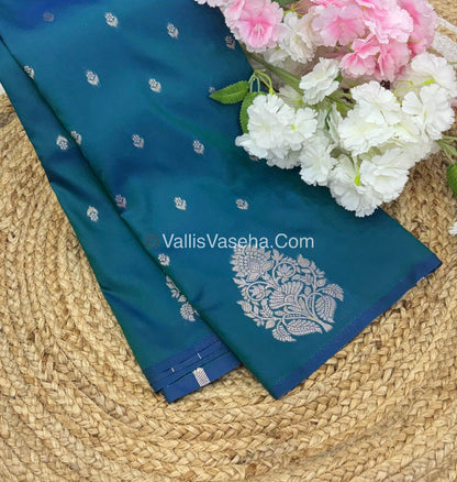 Semi Soft Silk -  Peacock Blue Shade -VVSSS016