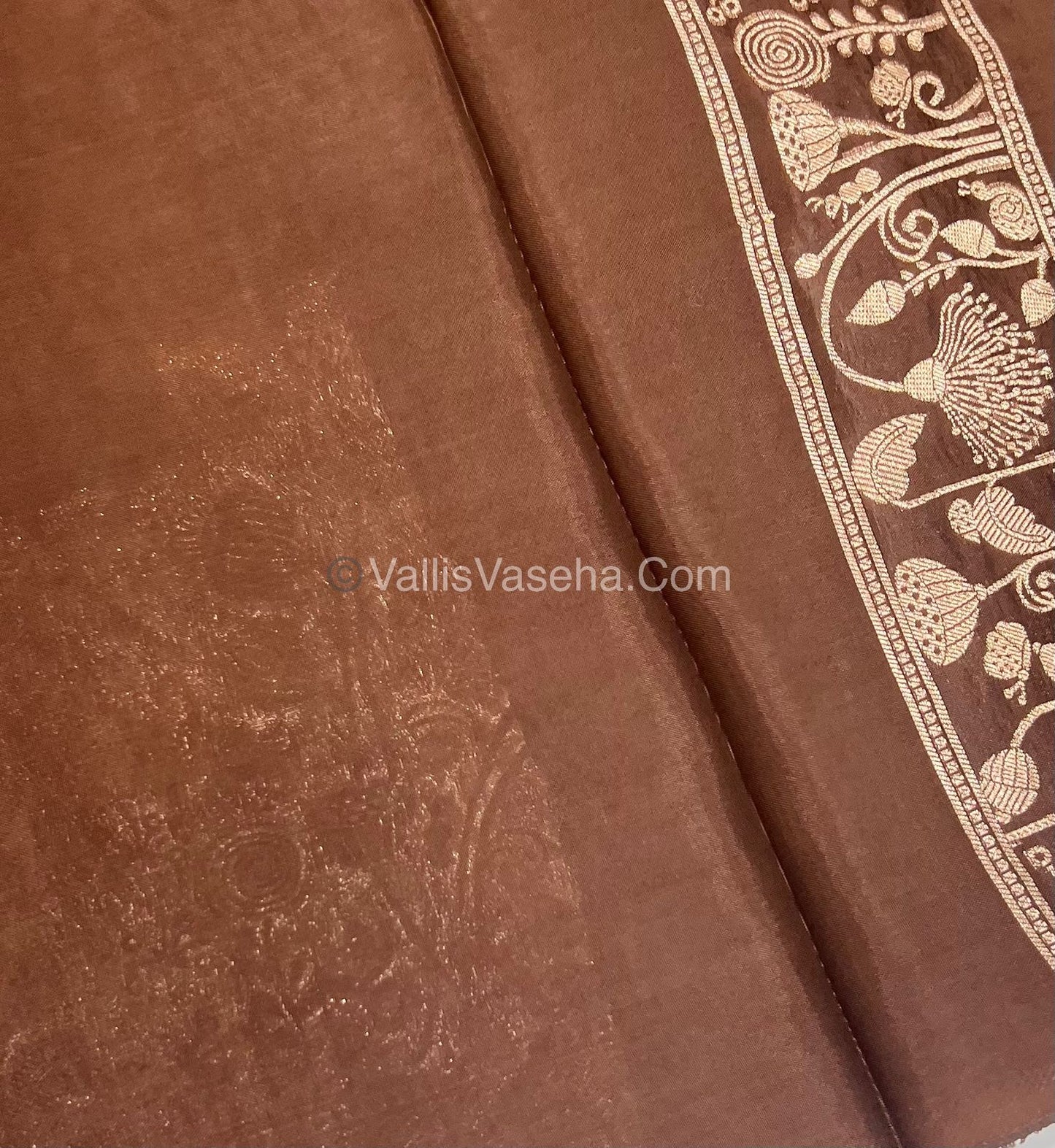 Banarasi Premium Viscose Saree - Brown Shade - VVBPV001