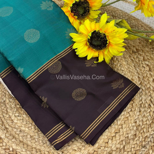 Half Mix - Pure Soft Silk Saree - Long Retta Petta Border with Butta - VVPSS076